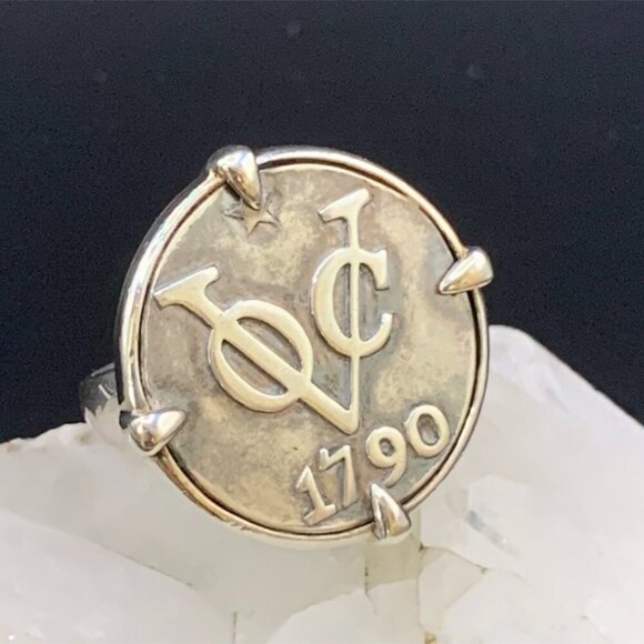 Designer Tracey Mayer 1790 Dutch Netherlands Coin Ring Sterling Silver J256 - Picture 12 of 16